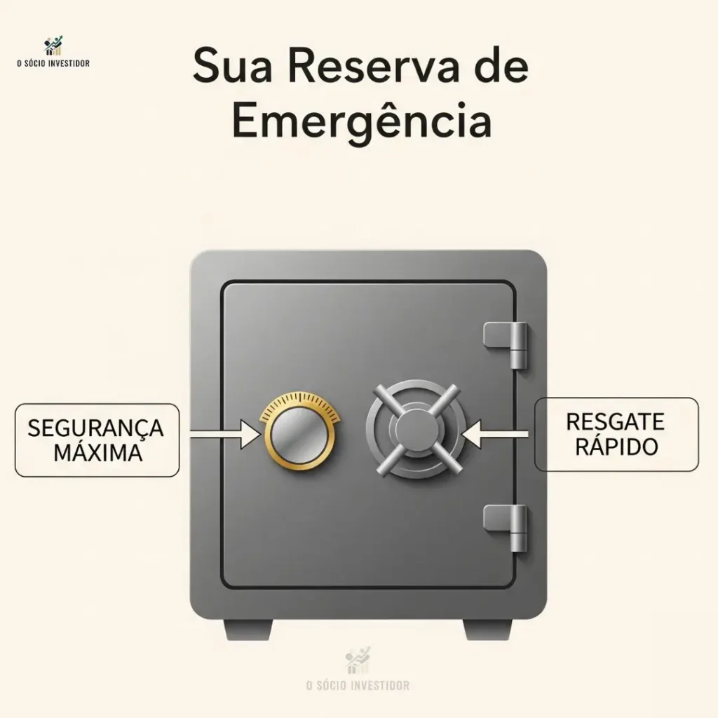 Infográfico sobre a importância da reserva de emergência para autônomos. Como começar a investir sendo autônomo